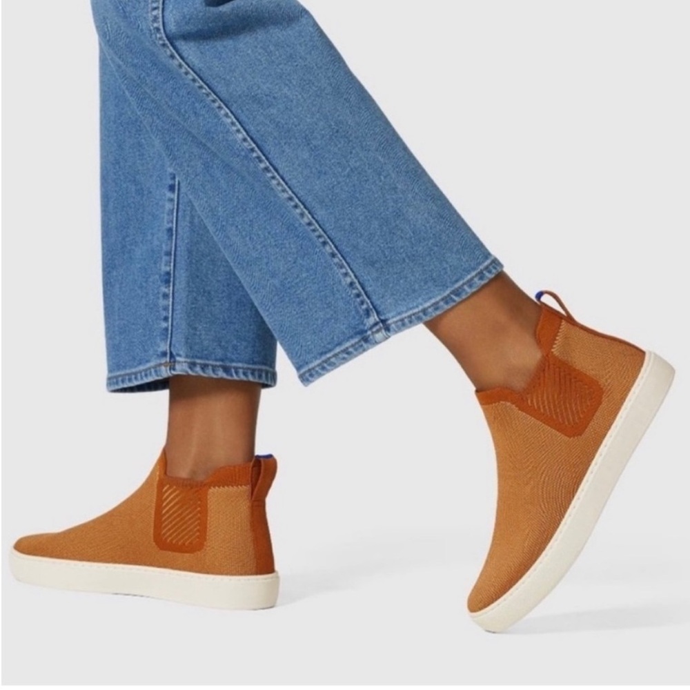 Rothy’s Women’s The Chelsea In Fawn Pull-On High Top Shoes Size US 9.5